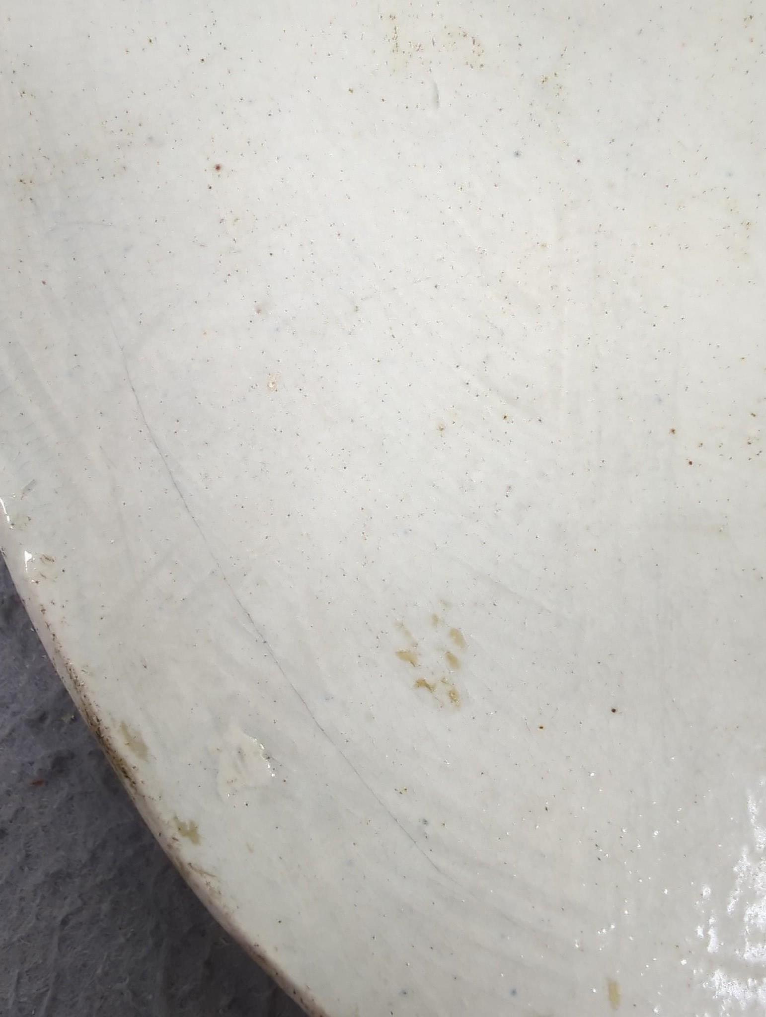 A late 18th century creamware Autumn oval plaque, 32.5cm long
